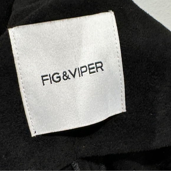 Fig & Viper Black Embroidered Floral Longline Faux Suede Boho Trench Coat Large - Picture 14 of 15